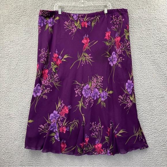 karin stevens Dresses & Skirts - Karin Stevens Purple Floral Maxi Skirt